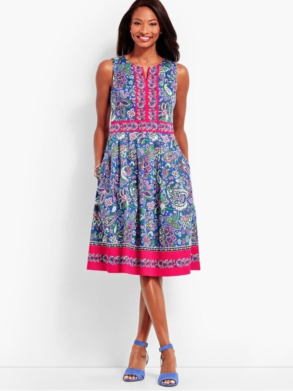 NWOT Talbots | Talbots Paisley Fit & Flare Dress, size 2